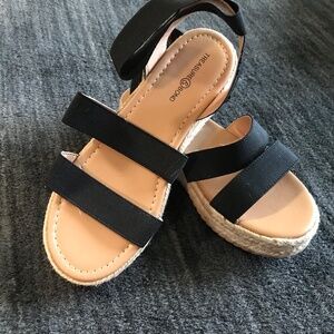 Nordstrom Black Espadrille Platform Sandals - Size 3M